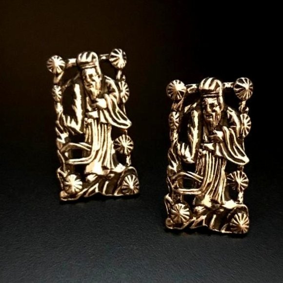 SWANK Other - Vintage Swank Confucius Silver Tone Cuff Links